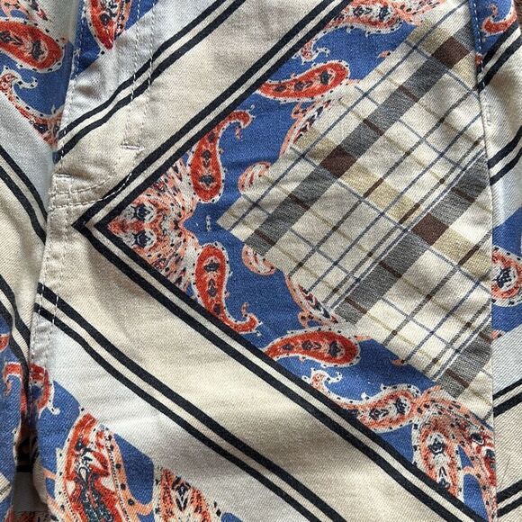 Free People Paisley Plaid Bell bottom Pants Sz 26 - Picture 7 of 11